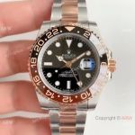  Swiss Copy Rolex GMT-Master II Root-beer 2 Tone Rose Gold Watch 40mm